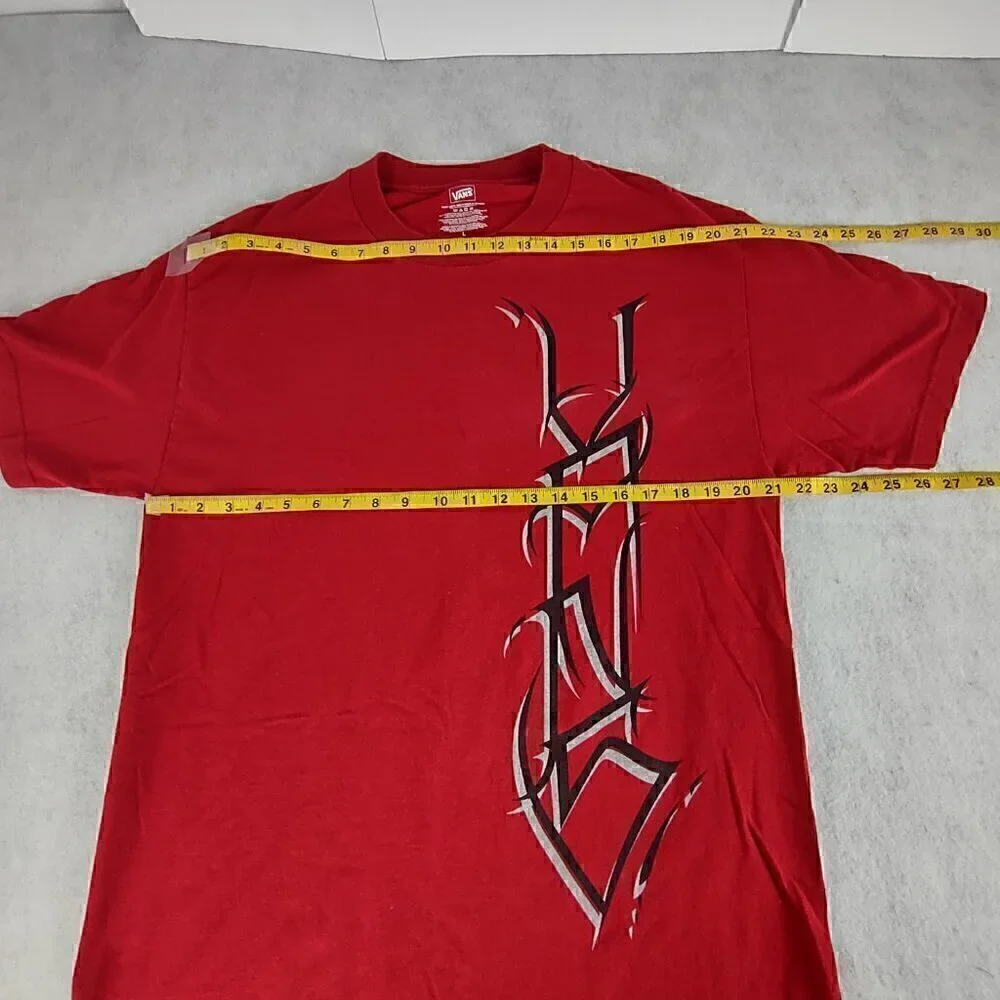 Vans Men's 100% Cotton, Red Cardinal Short Sleeve Vintage T Shirt Size Large - Picture 7 of 9